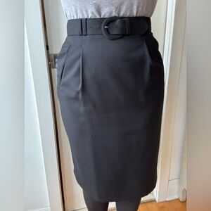 Tailored black winter skirt